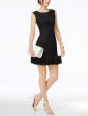 Bottom Ruffle Cocktail Dress, Black