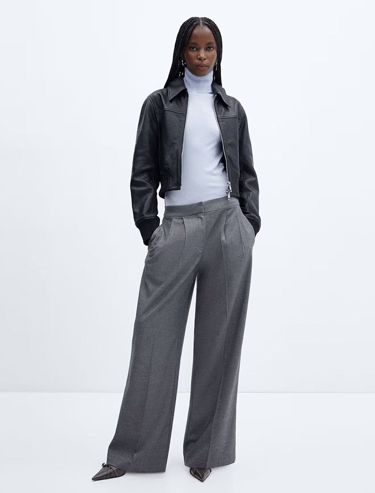 Classic Sleeveless Knit Turtleneck, Light Blue