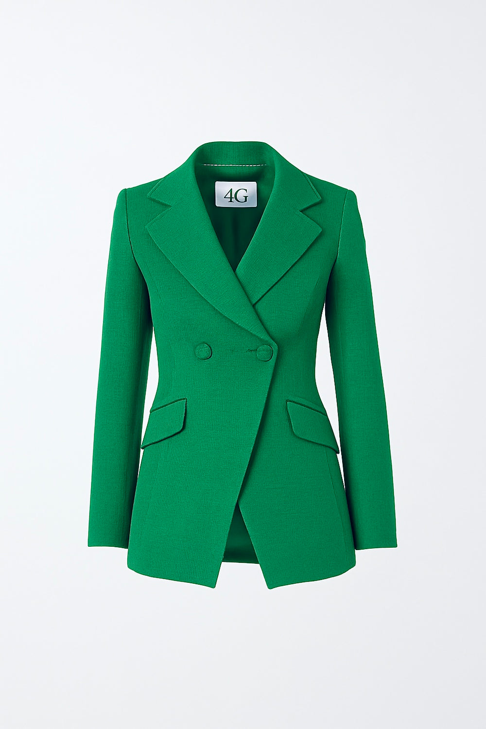 Classic Tailored Double-Breasted Blazer, Green