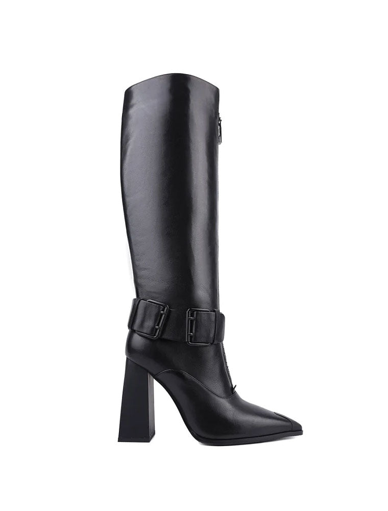 "Devil is in Details" Tall Boots, Black