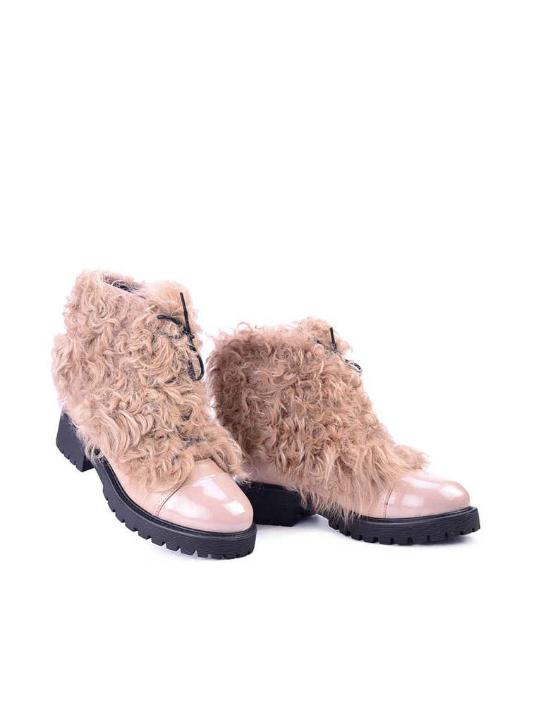Goat Fur & Shearling Lined Hiking Boots