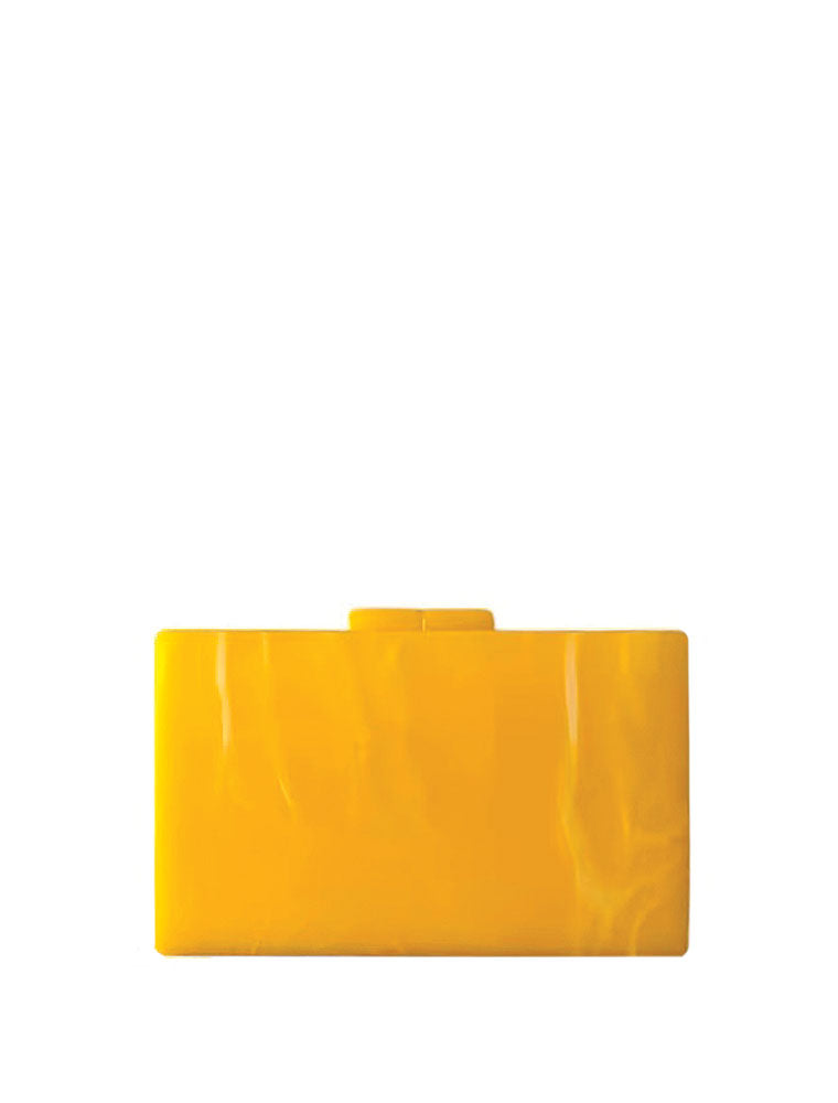 Rectangular Acrylic Clutch Bag, Sunflower Yellow