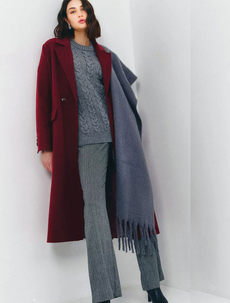 Voluminous Cashmere Blend Scarf, Grey