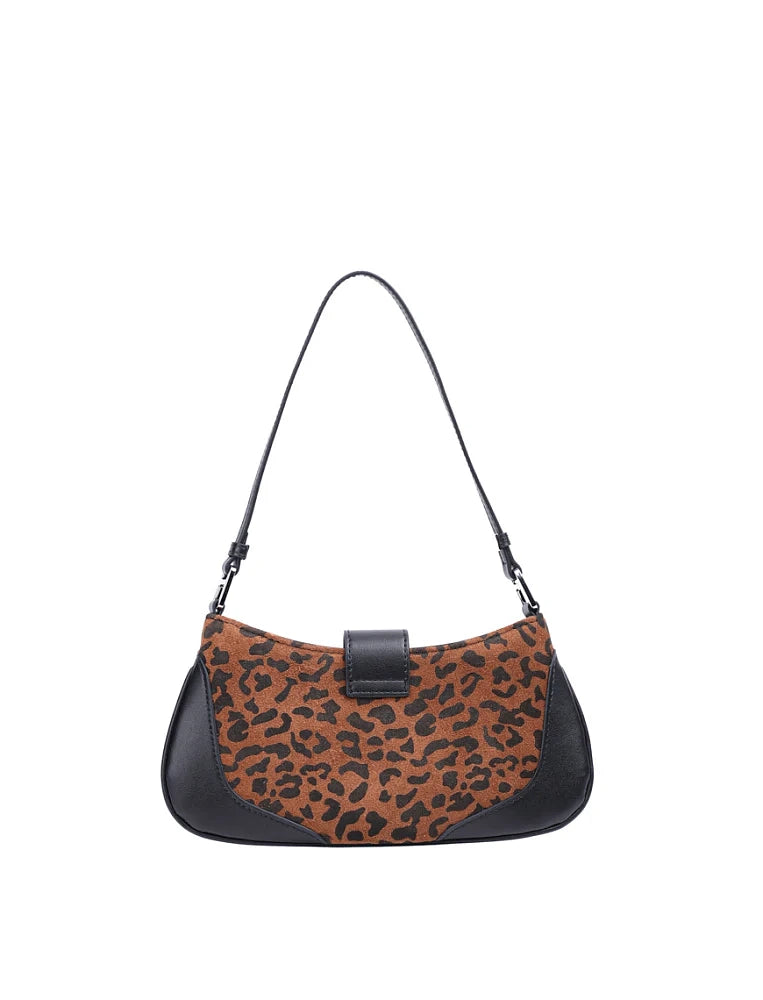 Leopard Print Mini Shoulder Bag, Multicolor