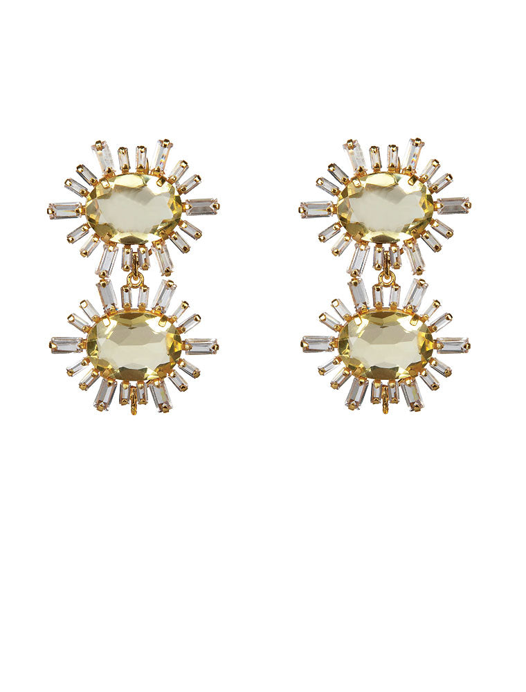 Ann-Margaret Statement Earrings, 14K Gold Plated