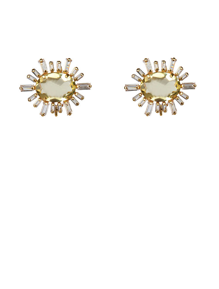 Ann-Margaret Statement Earrings, 14K Gold Plated