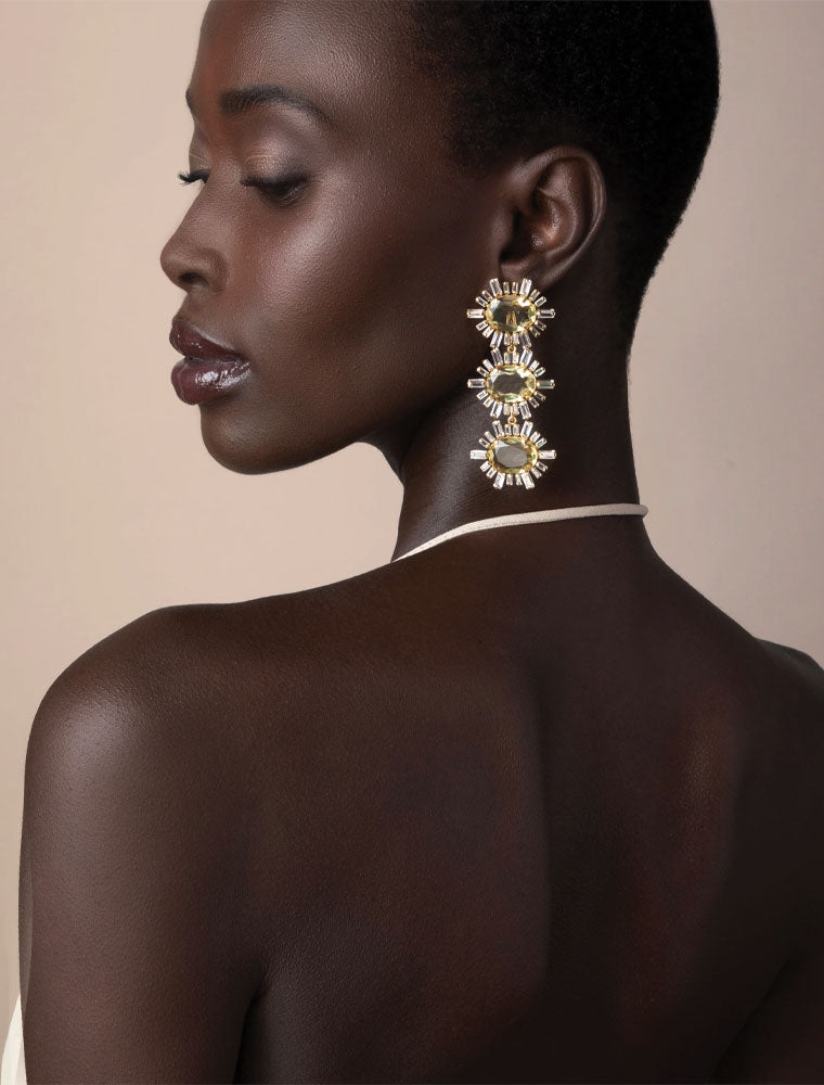 Ann-Margaret Statement Earrings, 14K Gold Plated