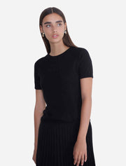 Basic Short Sleeve Top, Black