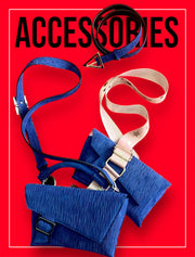 Embossed Suede 3 in 1 Bag, Blue