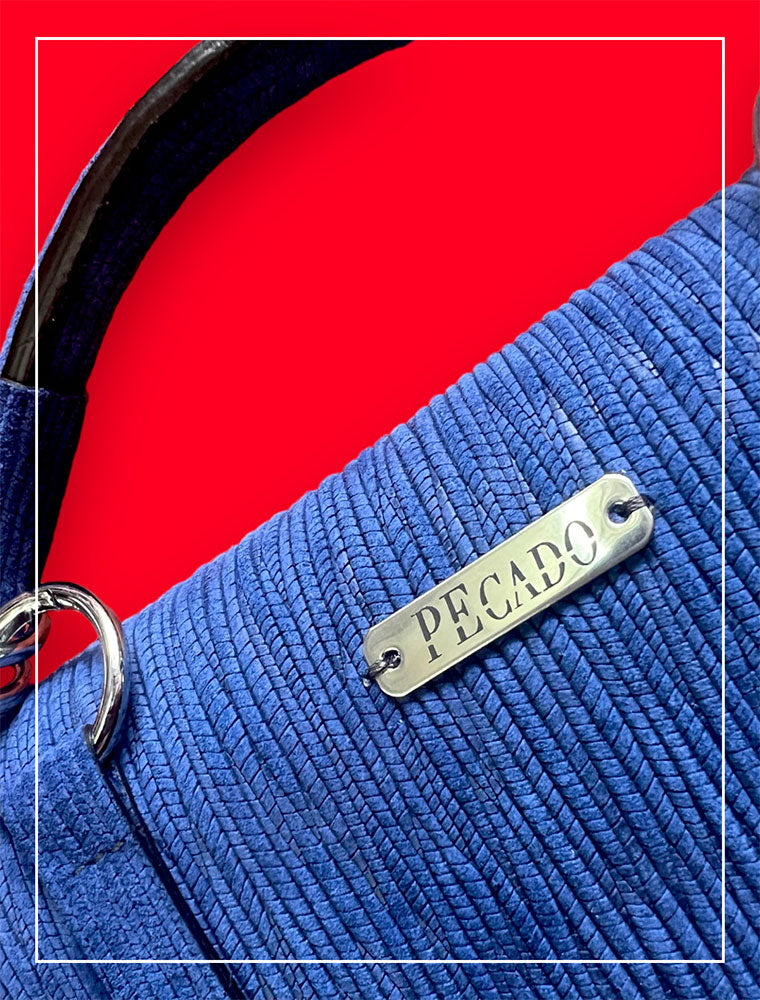 Embossed Suede 3 in 1 Bag, Blue