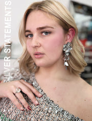 Falling Petals Silver Earrings