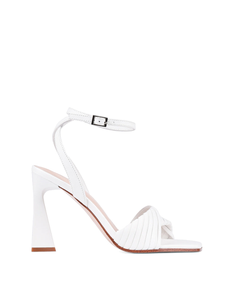 Fold Over Strap Sandals, Off-White