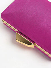 Framed Sculptural Clutch Bag, Fuchsia