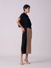 Josie Dual Color Dress, Black / Beige
