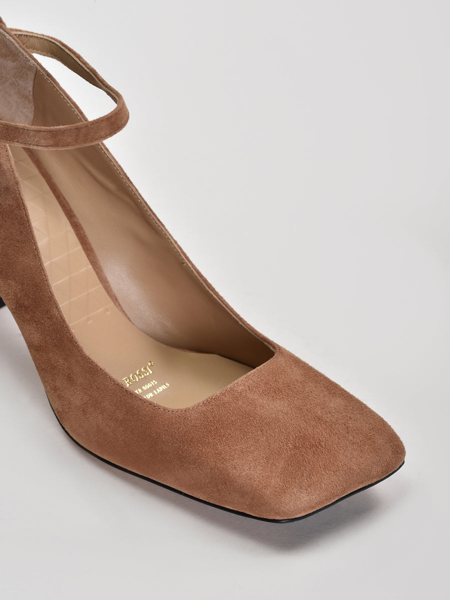 Tuscany Woven Block Heel Pump, Caramel