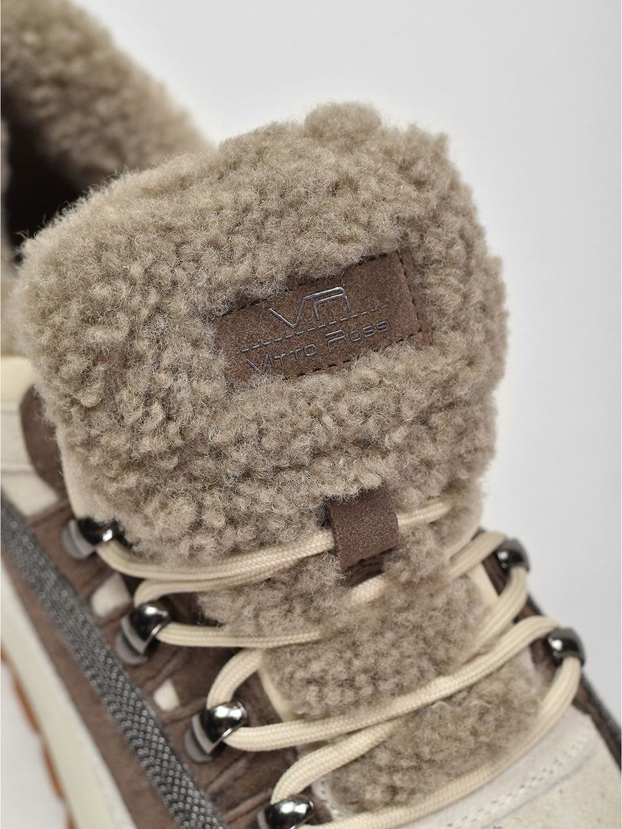 Winter Suede Sneakers, Multicolor Beige