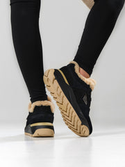 Winter Suede Sneakers, Multicolor Black