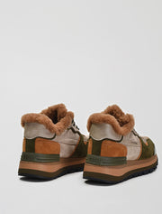 Winter Suede Sneakers, Multicolor Green