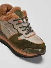 Winter Suede Sneakers, Multicolor Green