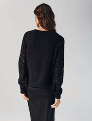 Knit Loose Jumper with Reglan Cut Sleeves, Black
