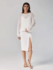 Knit Loose Jumper with Reglan Cut Sleeves, Off White