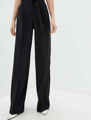 High-Rise Straight Leg Pant, Black