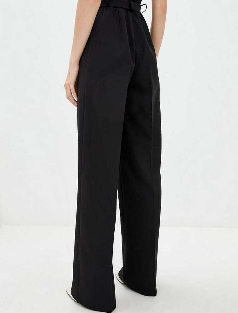 High-Rise Straight Leg Pant, Black