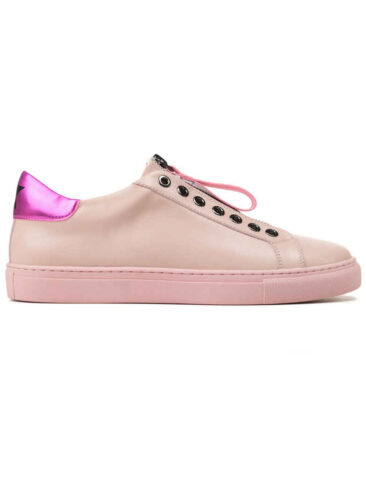 VITTO ROSSI // CHAMPAGNE PINK STAR LEATHER SNEAKERS