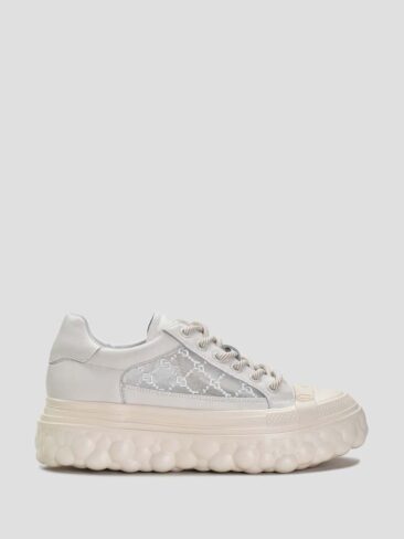 VITTO ROSSI // BUBBLE PLATFORM SHEER SNEAKERS, WHITE