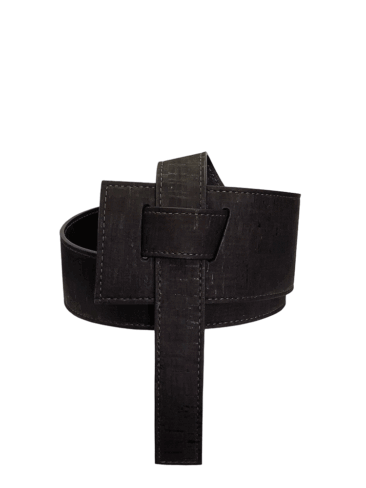 PEcado // LEATHER KNOTTED BELT ONE-OF-A-KIND, BLACK