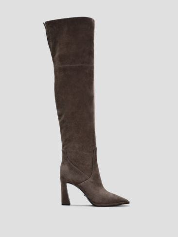 VITTO ROSSI // OVER-THE-KNEE SUEDE BOOTS, TAUPE